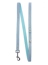 Skull & Crossbones Diamante Lead - Sparkling Bling Lead! This crocodile textured blue leather lead has a silver clip finished with a large sparkling diamante sparkling diamante skull and crossbonesS Width: 14mmM Width: 19mmL Width: 25mm