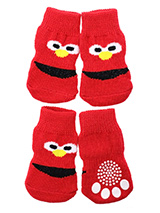 Little Monster Pet Socks - These fun and functional doggie socks protect your dogs paws from mud, snow, ice, hot pavement, hot sand and other extreme weather. Made from 95% cotton and 5% spandex making them comfortable and secure. Each sock features a paw shaped anti-slip silica pad and help keep your house sanitary. (set of...