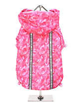 Pink Camouflage Print Rainstorm Rain coat  - Our new Pink Camouflage Print Rainstorm Rain coat will protect your dog from the rain and with its hi-visibility stripe will help them be seen during evening or early morning walks. This distinctive look will give your dog a unique style all its own and you can be sure that this stylish and practica...