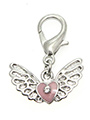 Angel Wings / Heart Dog Collar Charm