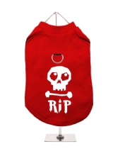 ''Halloween: Skull R.I.P.'' Harness-Lined Dog T-Shirt